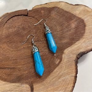 Teal blue earrings new